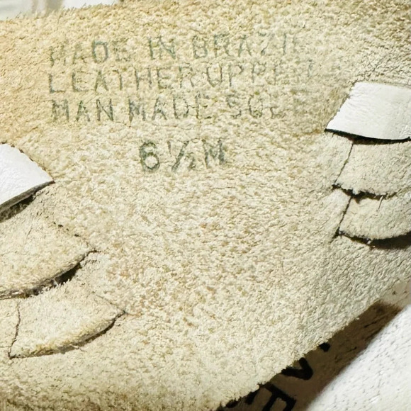 Michael Kors Studded Woven platform beige wood chunky leather weave vacation 6.5 - Picture 5 of 5